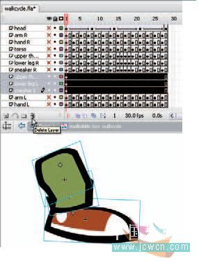 Flash cs3教程：人物行走動畫制作技巧,PS教程,思緣教程網