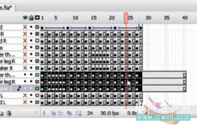 Flash cs3教程：人物行走動畫制作技巧,PS教程,思緣教程網