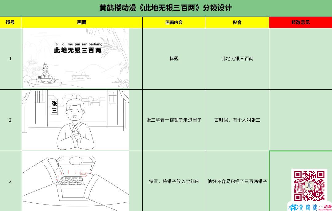 《此地?zé)o銀三百兩》動畫分鏡頭制作