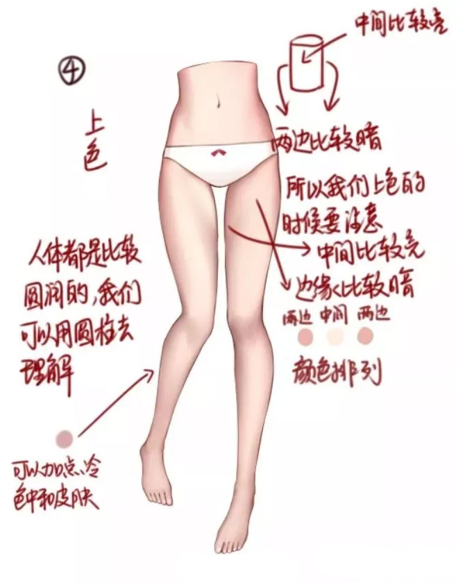 動(dòng)漫少女腿部怎么畫六.jpg