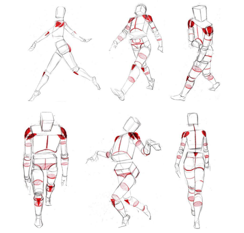 「動(dòng)漫設(shè)計(jì)」人體繪畫進(jìn)階 part 03 常規(guī)運(yùn)動(dòng)姿態(tài)